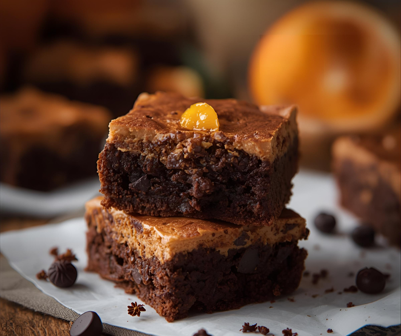 Orange and Mandarin Chocolate Brownies