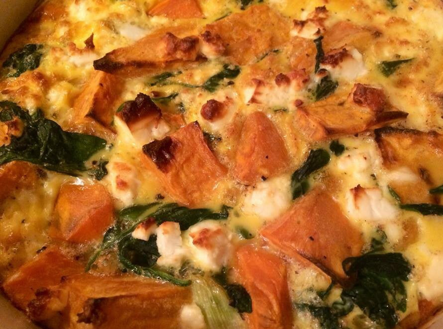 sweet & spicy feta and potato frittata