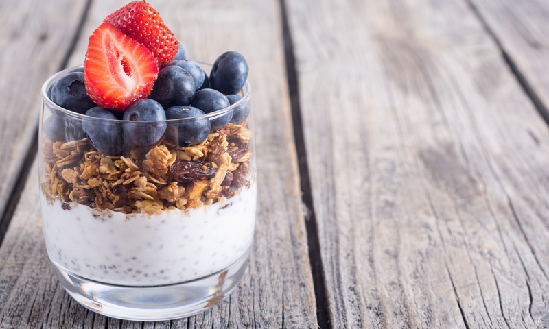 Berry and Yoghurt Granola Pots