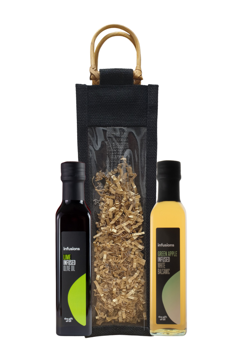 250ml Lime Oil & 250ml Green Apple Balsamic (medium gift bag)