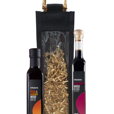 250ml Orange & Mandarin Oil +<br>100ml Black Cherry Balsamic<br>(Medium gift bag)