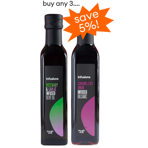 Any 3 x 250ml infused olive oils &/or infused balsamics
