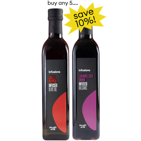 Any 5 x 500ml infused olive oils &/or infused balsamics