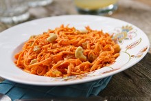 Carrot cashew mandarin salad vegan featured image
