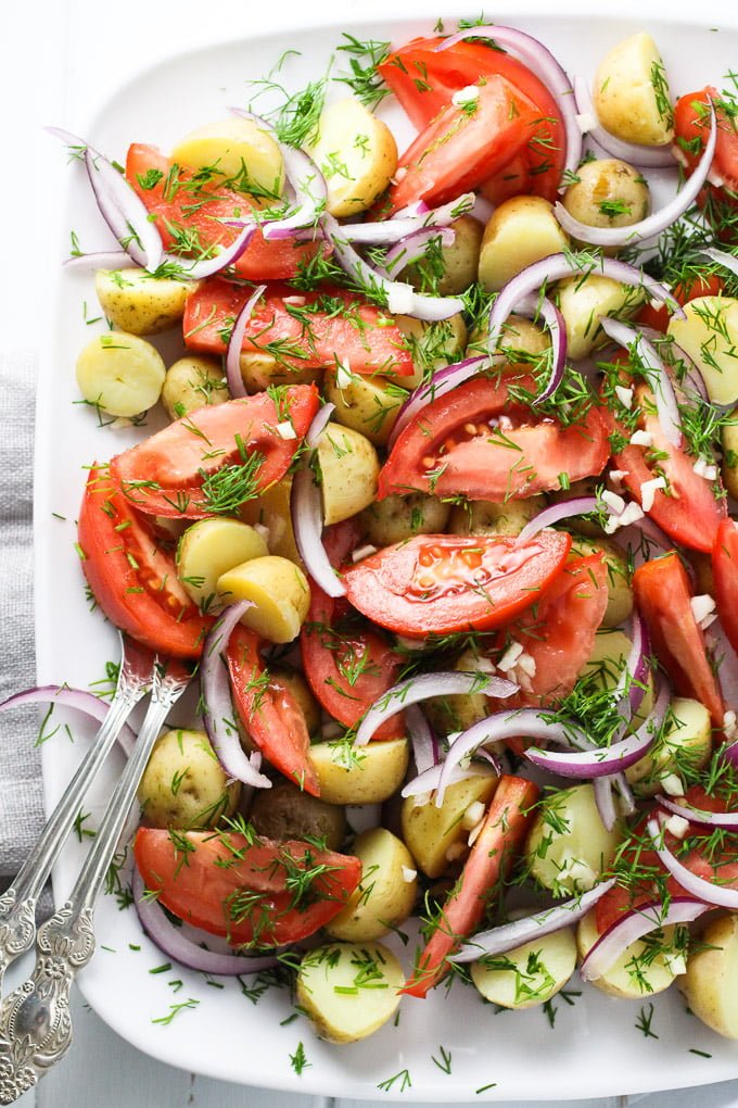 NEW POTATO SALAD WITH TOMATOES AND DILL featured image